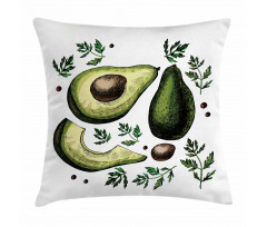 Tropical Fruit Elements Pillow Cover