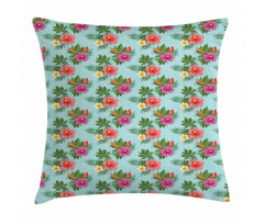 Blooming Hibiscuses Pillow Cover