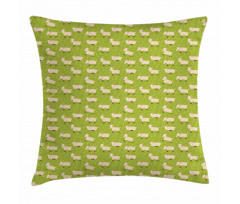 Goats on Green Field Pillow Cover