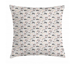 Graphic Cattle Design Pillow Cover