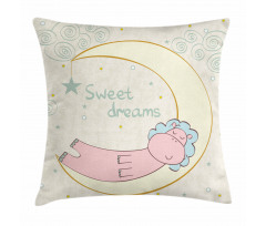 Cartoon Hippo Sleeping Pillow Cover