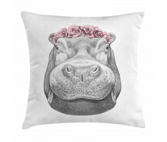 Sketch Animal Portrait Pillow Cover