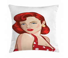 Rolled Hair Ginger Pillow Cover