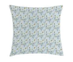 Floral Doodle Silhouette Pillow Cover