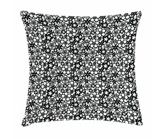 Monochrome Flower Petals Pillow Cover