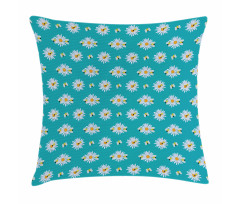 Chamomile Petals and Bees Pillow Cover