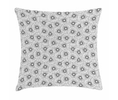 Overlapped Gerbera Floral Pillow Cover