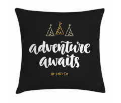 Adventure Awaits Tents Pillow Cover