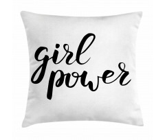 Girl Power Feminist Text Pillow Cover