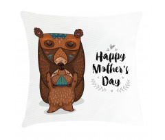 Mom and Baby Bear Hug Pillow Cover