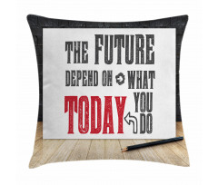 Wise Words Grungy Style Pillow Cover