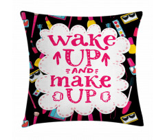 Witty Wake Make Pillow Cover