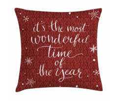 Christmas and Snowflakes Pillow Cover