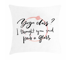 Yoga Class Wine Glass Pillow Cover