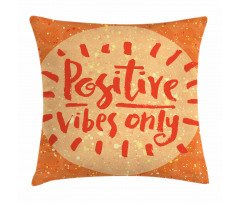 Positive Vibes Doodle Pillow Cover