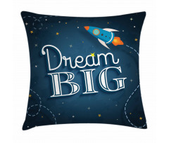 Dream Big Galaxy Space Pillow Cover