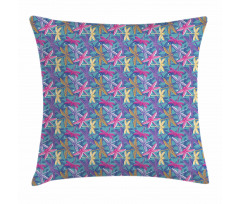 Grunge Colorful Bugs Pillow Cover