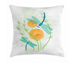Colorful Nature Bugs Pillow Cover