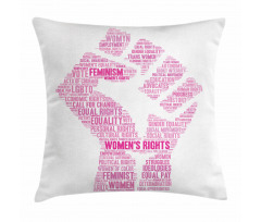 Lgbt Female Fist Print Pillow Cover