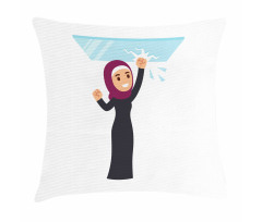 Woman with Glass Pillow Cover