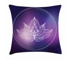 Lotus Flower Space Pillow Cover