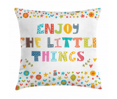 Ornate Colorful Letters Pillow Cover