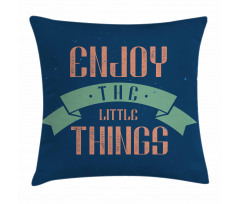 Grungy Positive Message Pillow Cover