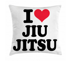 I Love Typography Pillow Cover