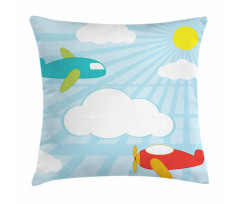 Retro Kids Cartoon Pillow Cover