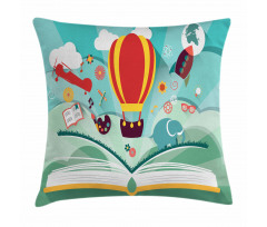 Open Book Imagination Pillow Cover
