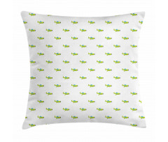 Green Cartoon Planes Pillow Cover