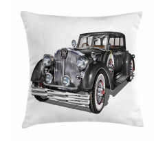 Realistic Classic Car Pillow Cover