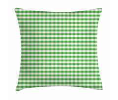 Green White Gingham Pillow Cover