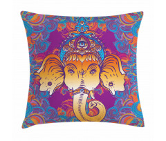 Ornamental Elephant Pillow Cover