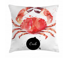 Ink Splatter King Crab Pillow Cover