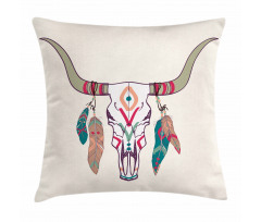 Texas Longhorn Steer Pillow Cover