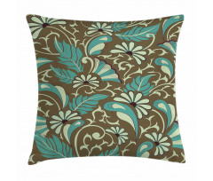 Feathers and Droplets Pillow Cover