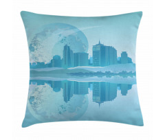 Modern City Building Earth Pillow Cover