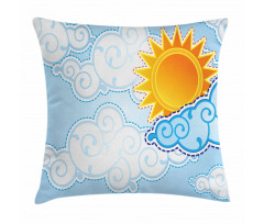 Cartoon Summer Swirls Pillow Cover