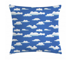 Computer Drawn Clouds Pillow Cover