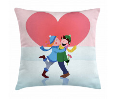 Winter Love Theme Pillow Cover