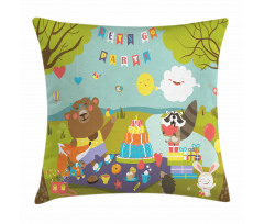 Woodland Party Design Pillow Cover