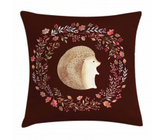 Leaf and Berry Wreath Pillow Cover