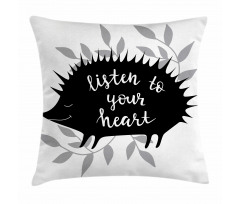 Silhouettes of Porcupine Pillow Cover