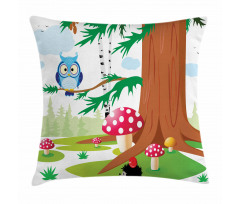 Amanit Muscaria Forrest Pillow Cover