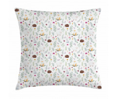 Art Deco Pattern Herbs Pillow Cover