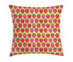 Berry Slices Motif Pillow Cover