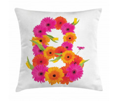 Summer Gerbera Daisies Pillow Cover