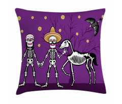 Skeleton Couple Pillow Cover