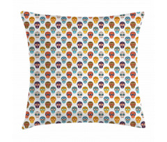 Floral Calavera Pillow Cover